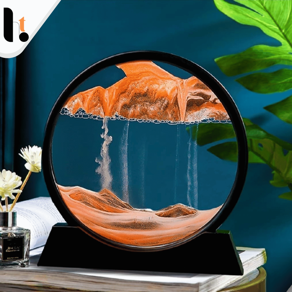 3D Moving Sand Art - Showpiece - Home Decoration ( Random Color)
