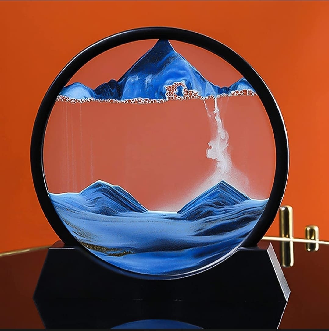 3D Moving Sand Art - Showpiece - Home Decoration ( Random Color)