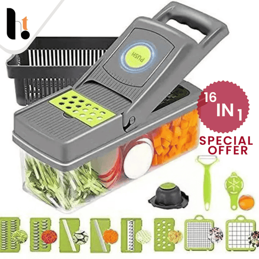 16-In-1 Multifunctional Vegetable Chopper& Slicer