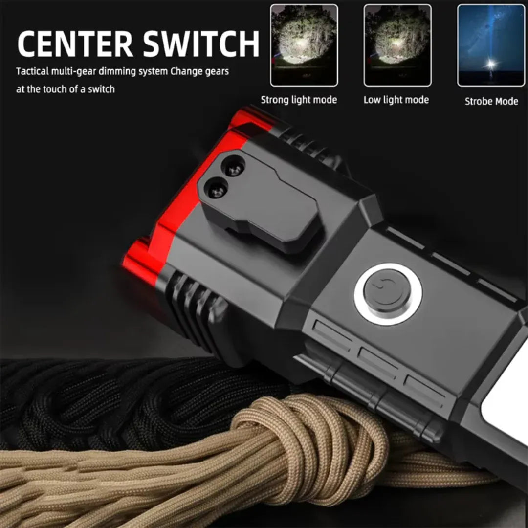 Multifunction High power Rechargeable LED Flashlight