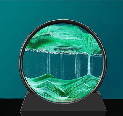 3D Moving Sand Art - Showpiece - Home Decoration ( Random Color)