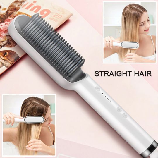 5 Levels Heat Hair Straight & Curly Comb Brush