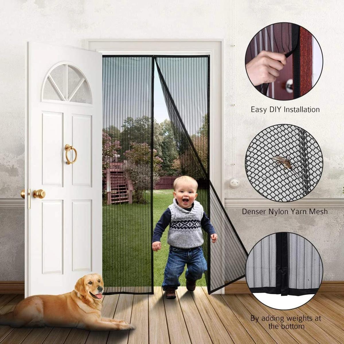 Magic Mesh Door Screen , best for rooms,kitchen etc