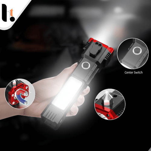 Multifunction High power Rechargeable LED Flashlight