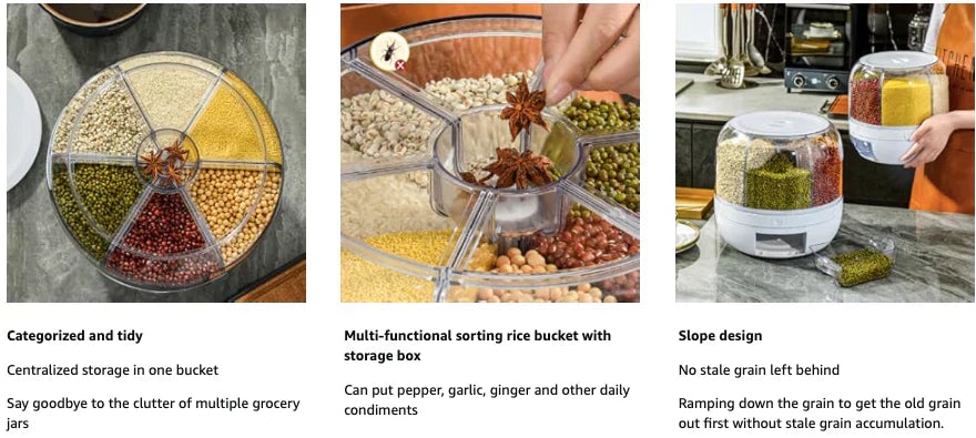 Grain Storage Container Dispenser